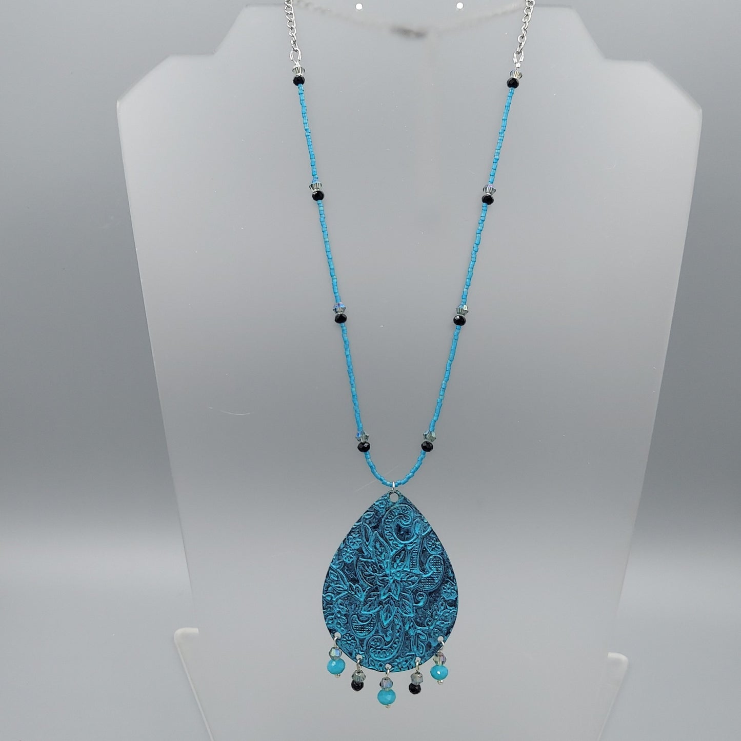 Patina Teardrop Necklace