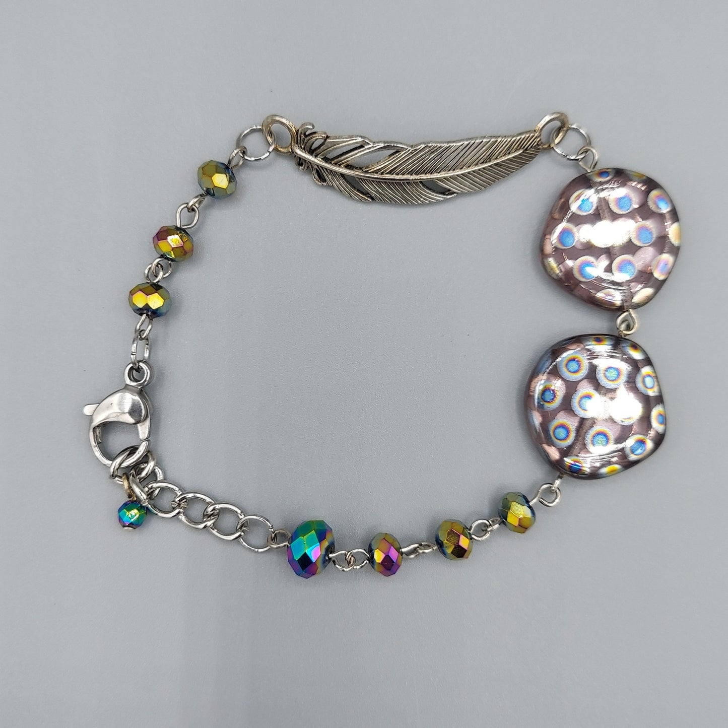 Feather Bracelet/Peacock