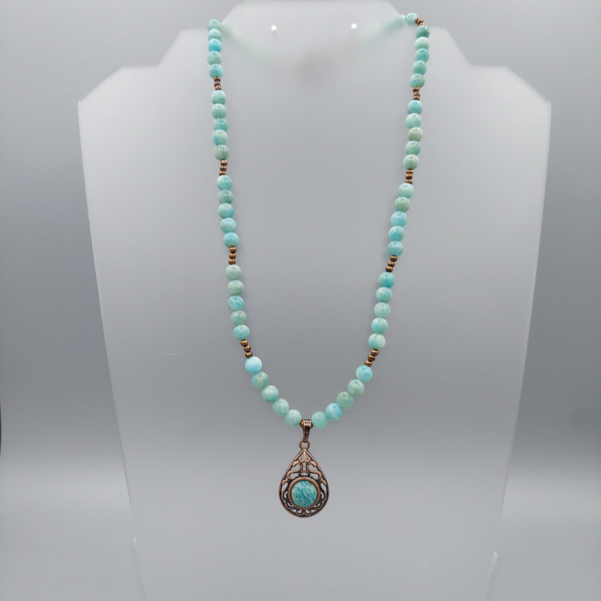 Amazonite Teardrop Necklace