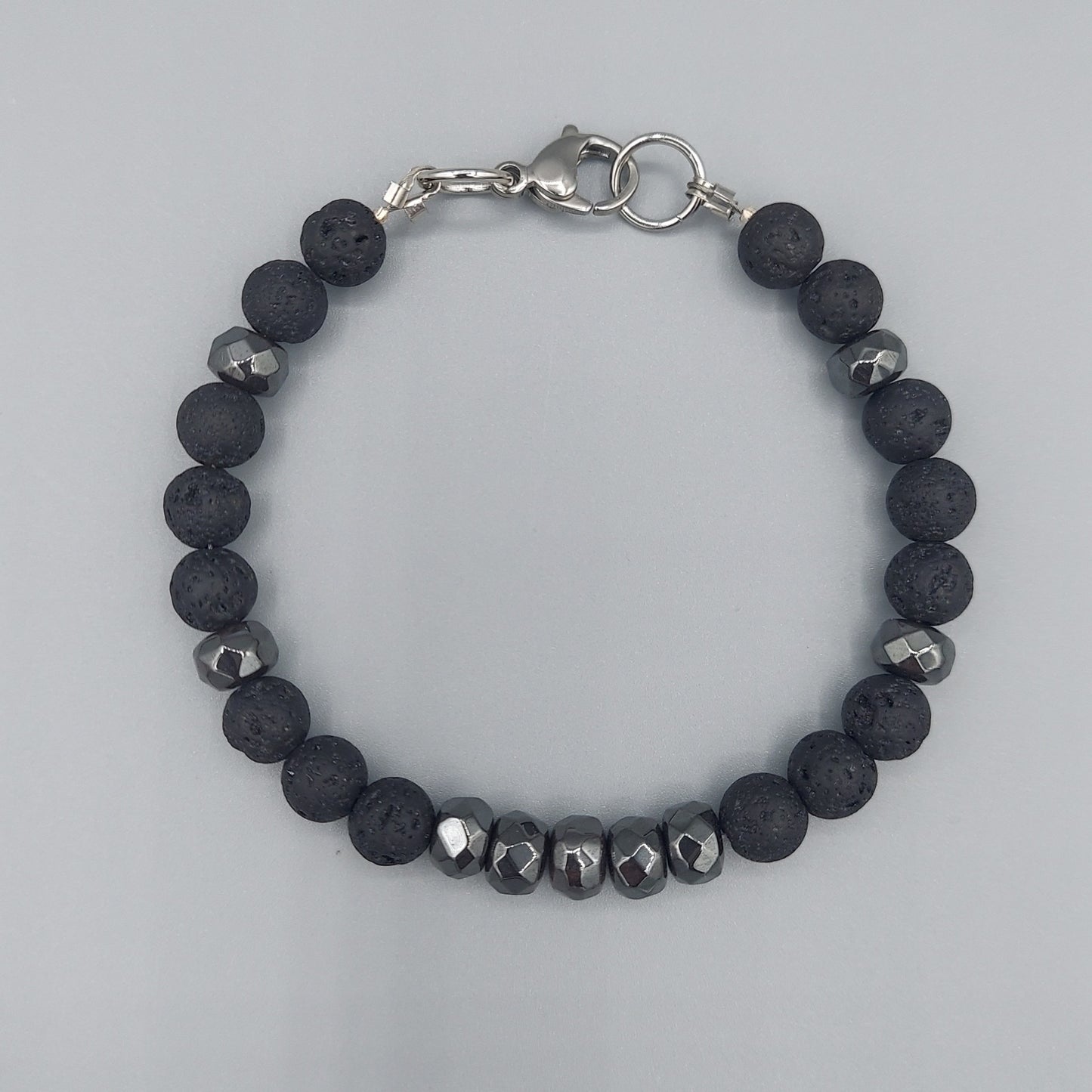 Men's Lava/Hematine Bracelet