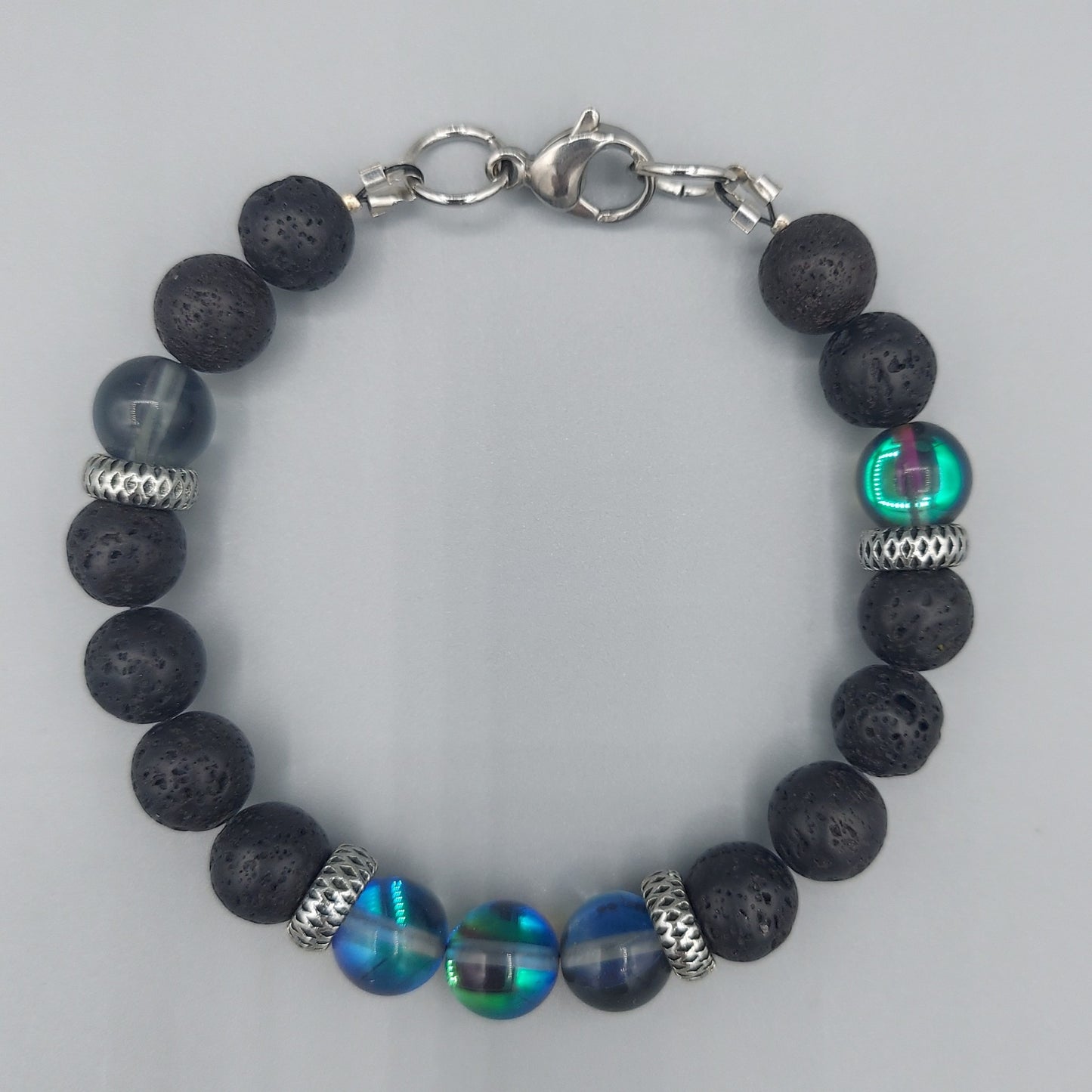 Men's Lava/Gray Quartz Bracelet