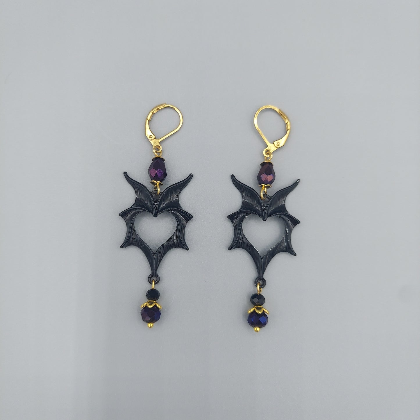 Black Horned Headdress Earrings
