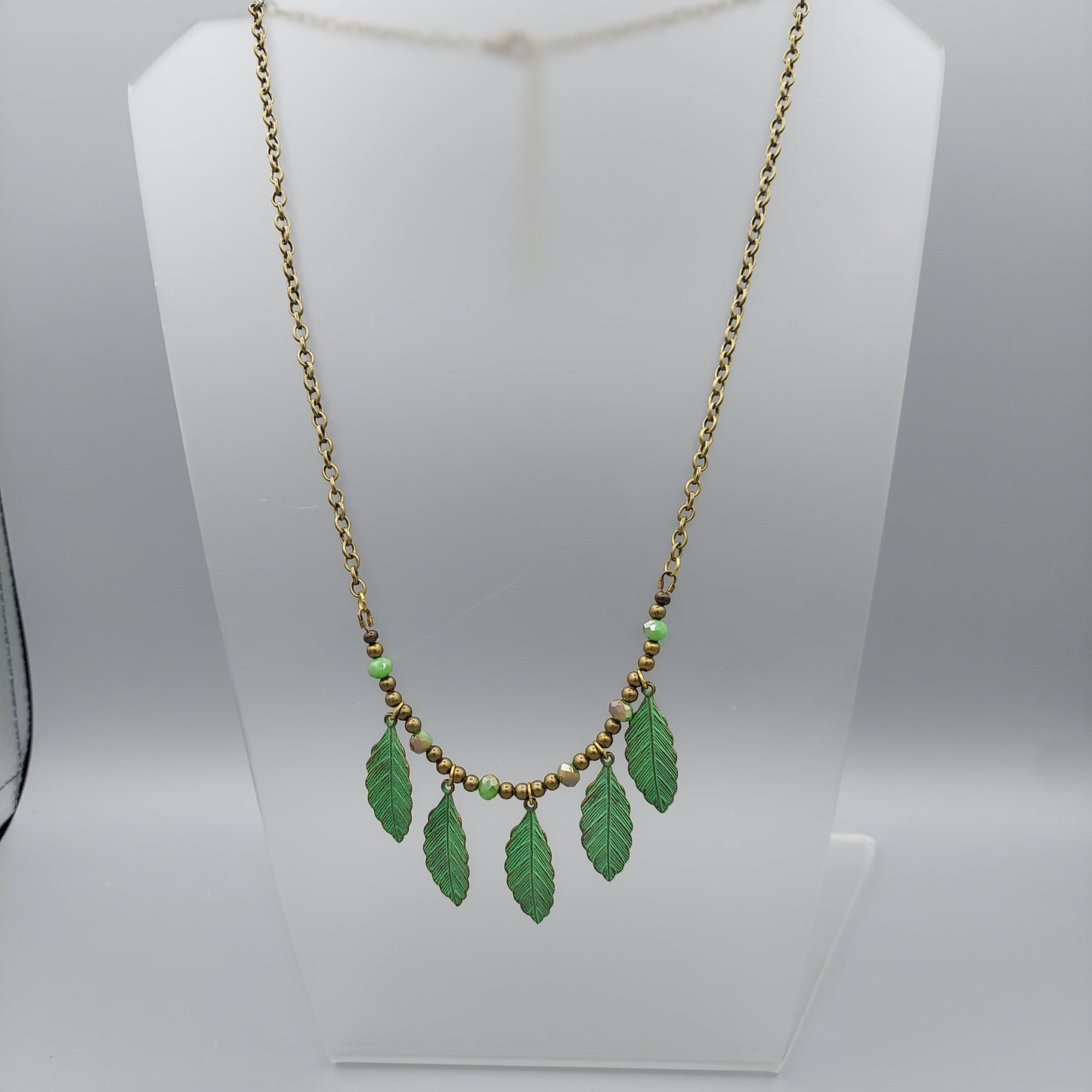 Patina Leaf Necklace