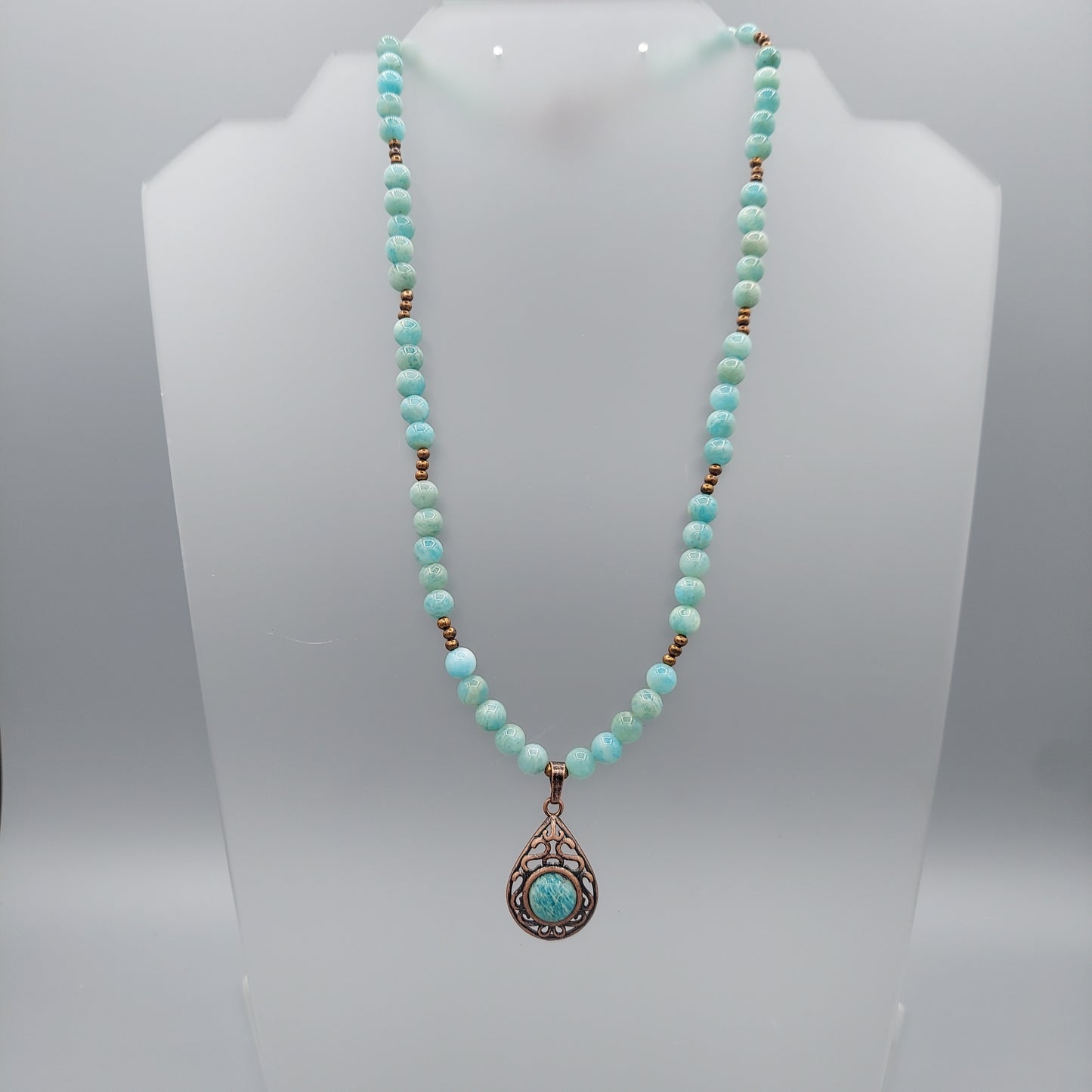 Amazonite Teardrop Necklace