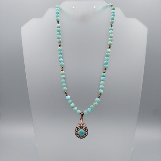 Amazonite Teardrop Necklace